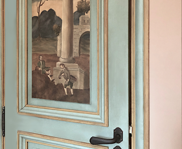 D&eacute;cor de paysage maroufl&eacute; sur porte