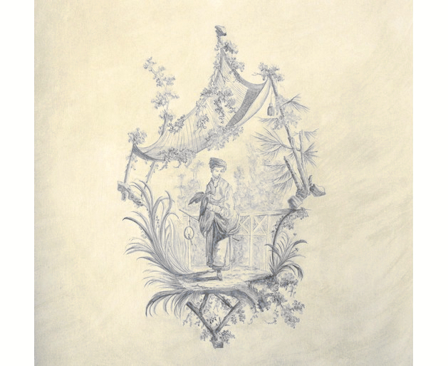 D&eacute;cor d'oiseau en grisaille