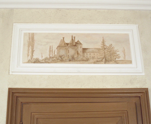 Paysage r&eacute;alis&eacute;e en grisaille